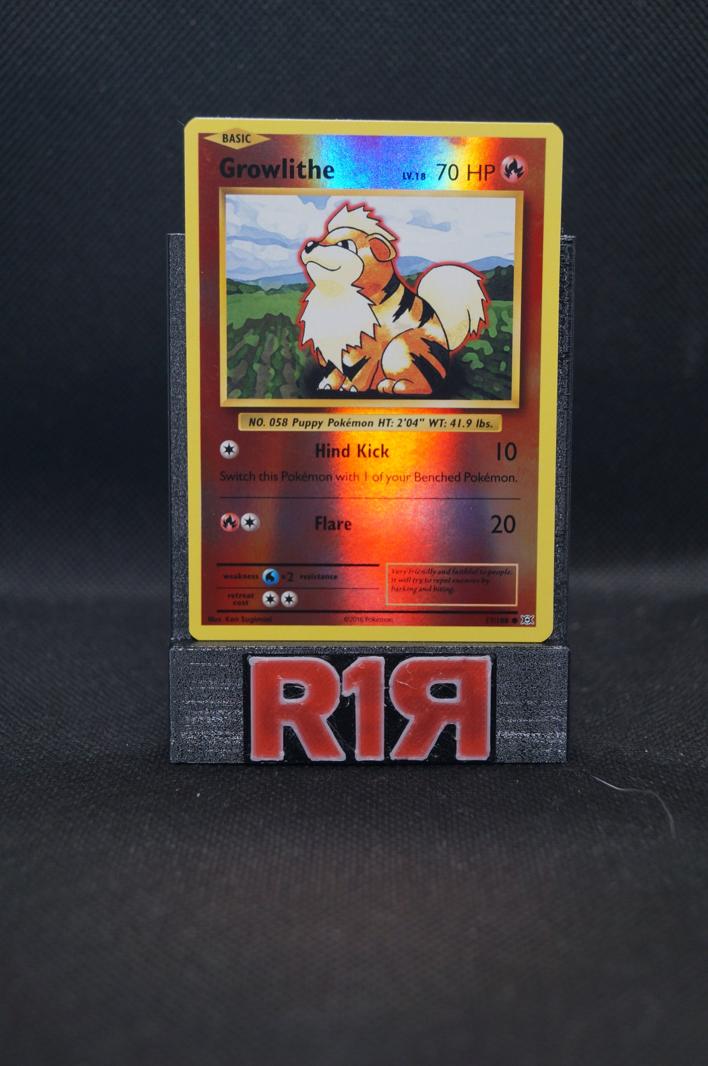 Growlithe 17/108 Evolutions Reverse Holo
